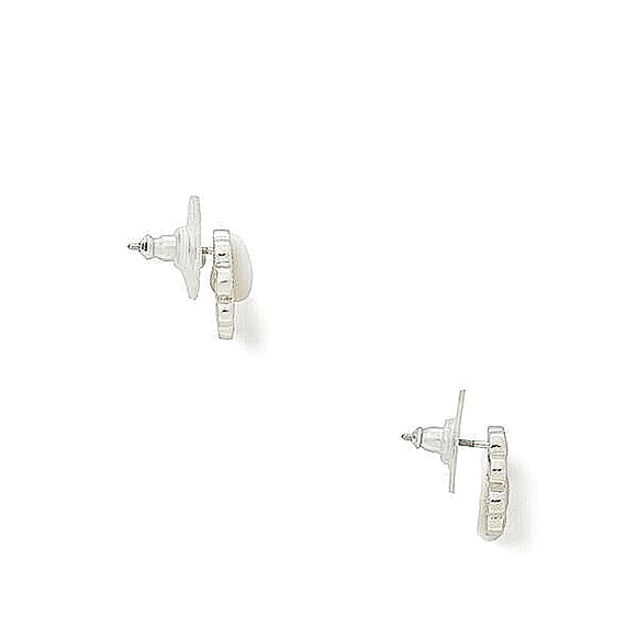 NEW Kate Spade Circle Stud Earrings in Silver - Picture 6 of 6